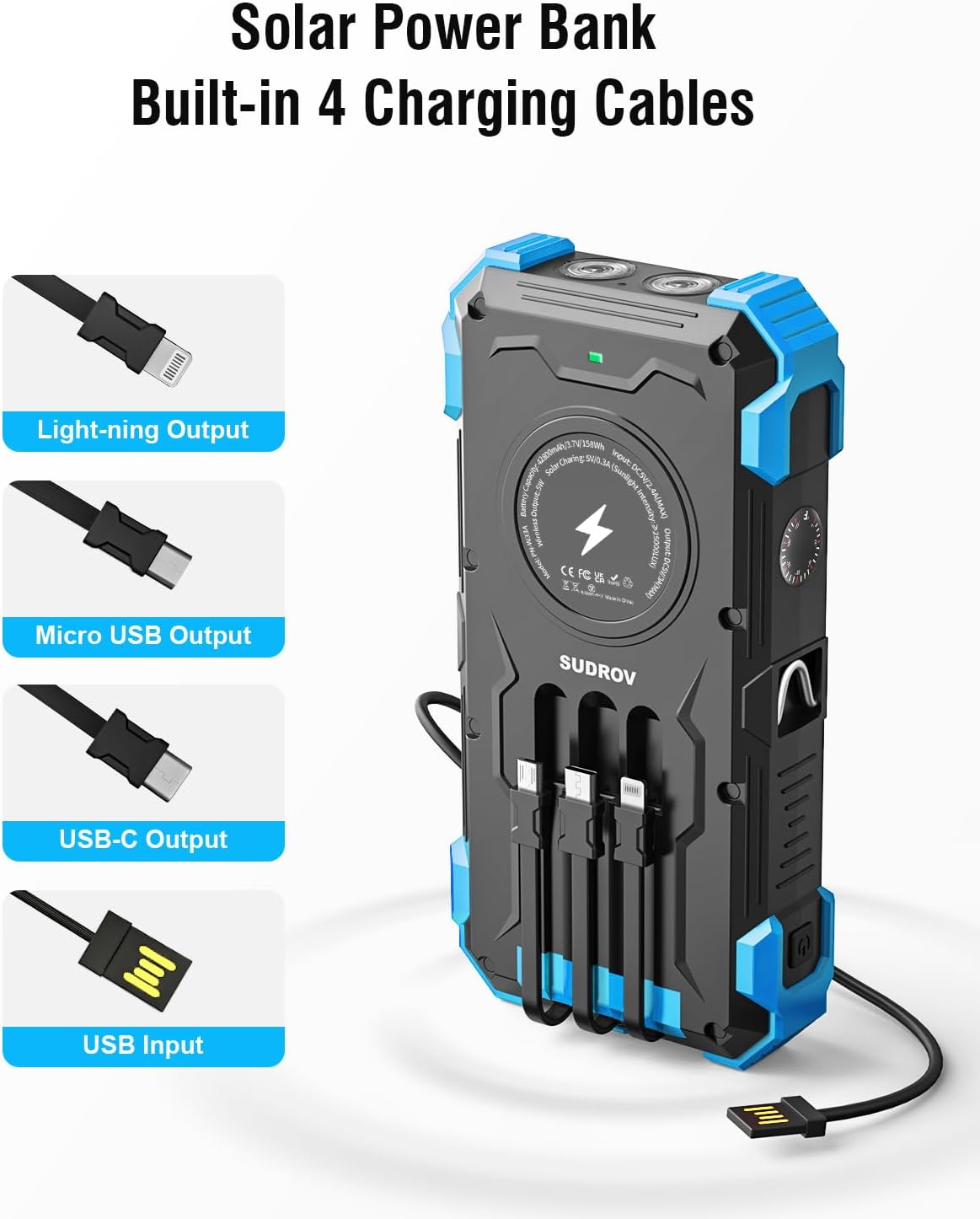 SolarChargeX Pro – 42800mAh Wireless Outdoor Power Bank