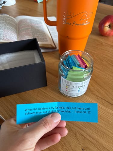 90-Day Bible Verses Jar – Handmade Gift
