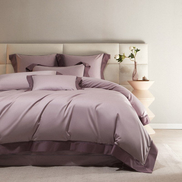 Mystique Mauve Duvet Cover Set (Long-Staple Sateen Cotton)