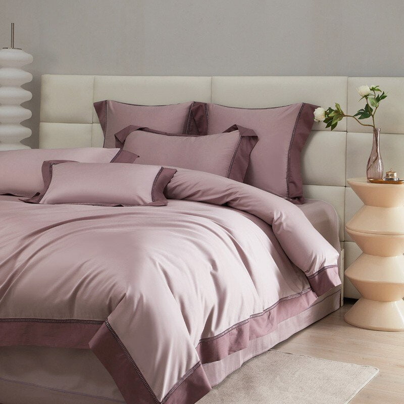 Mystique Mauve Duvet Cover Set (Long-Staple Sateen Cotton)
